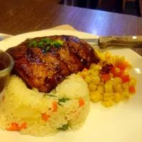 Babyback ribs with garden grains and sauted veggies..🍴😊|Jo Aquinoさん