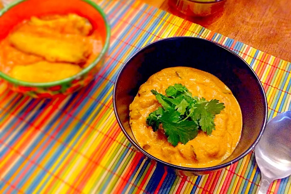 Coconuts vegetable curry with macadamia nuts/ Curry vegetal de leche de coco y anacardos|japonesanaさん