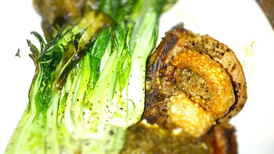 spicy pork chops with bok choi|Barberttさん