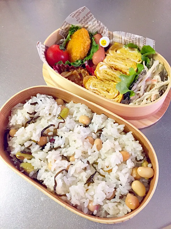 豆ご飯弁当|嫁さんさん