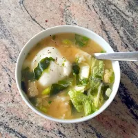 Snapdishの料理写真:Cabbage Miso Soup with Poached Egg|Phoebeさん