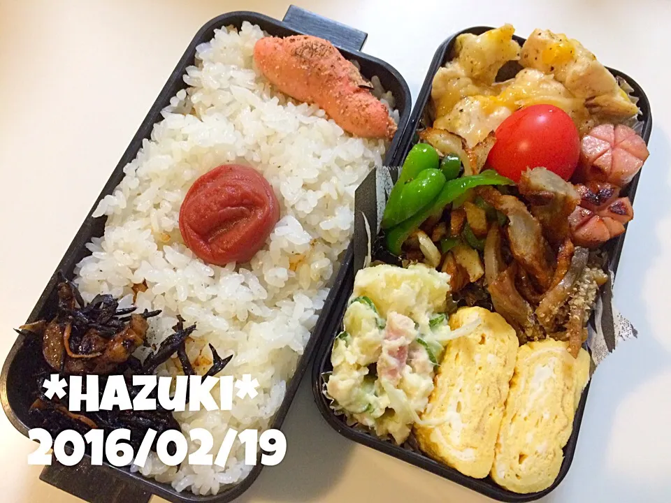 2月19日(金) 高校生息子②弁当🍱|Hazukiさん