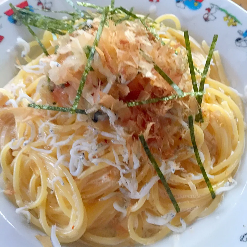 息子とランチ！明太子パスタの浦里のっけてみました。|ミカさん