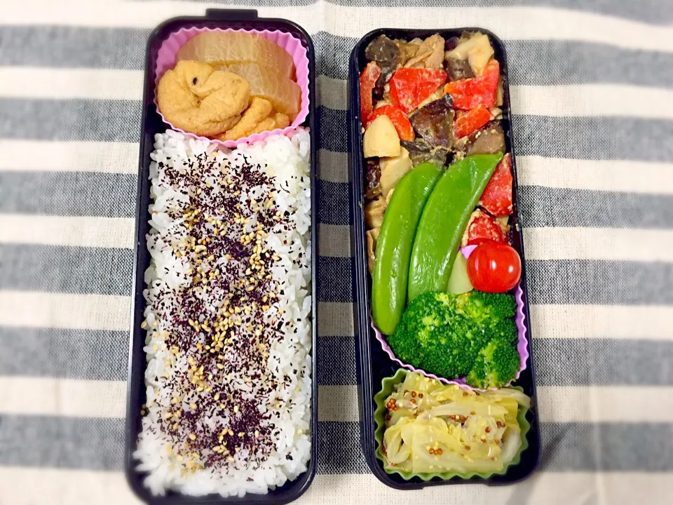 なすとパプリカの味噌炒め弁当|ももみにゃん。さん