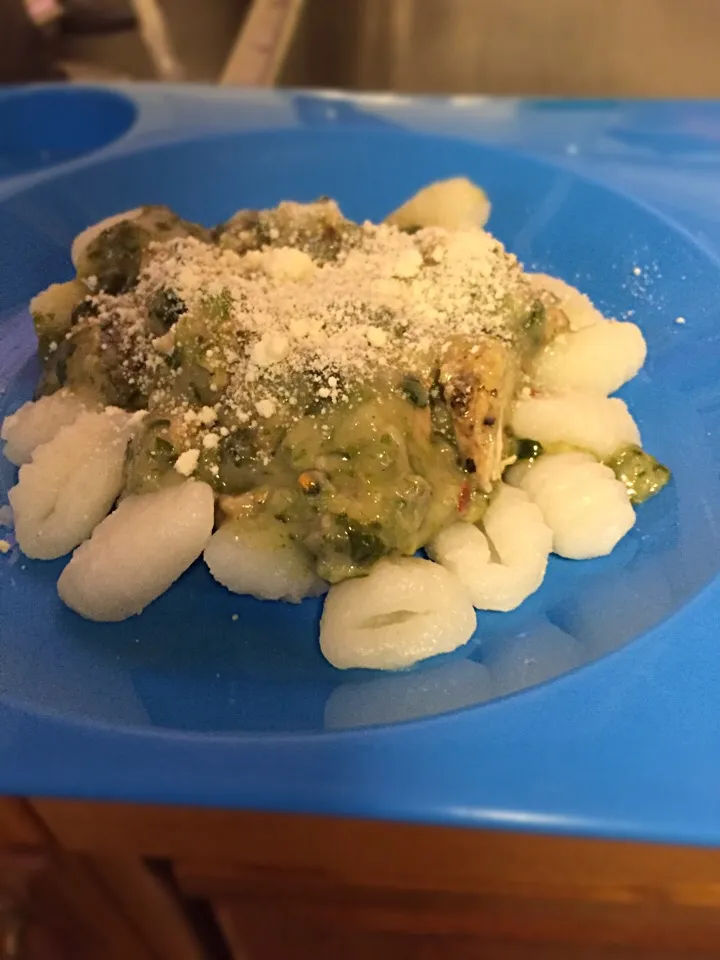 Snapdishの料理写真:Rice Gnocchi and Mushroom, Spinach and Turkey sauce|dee oさん