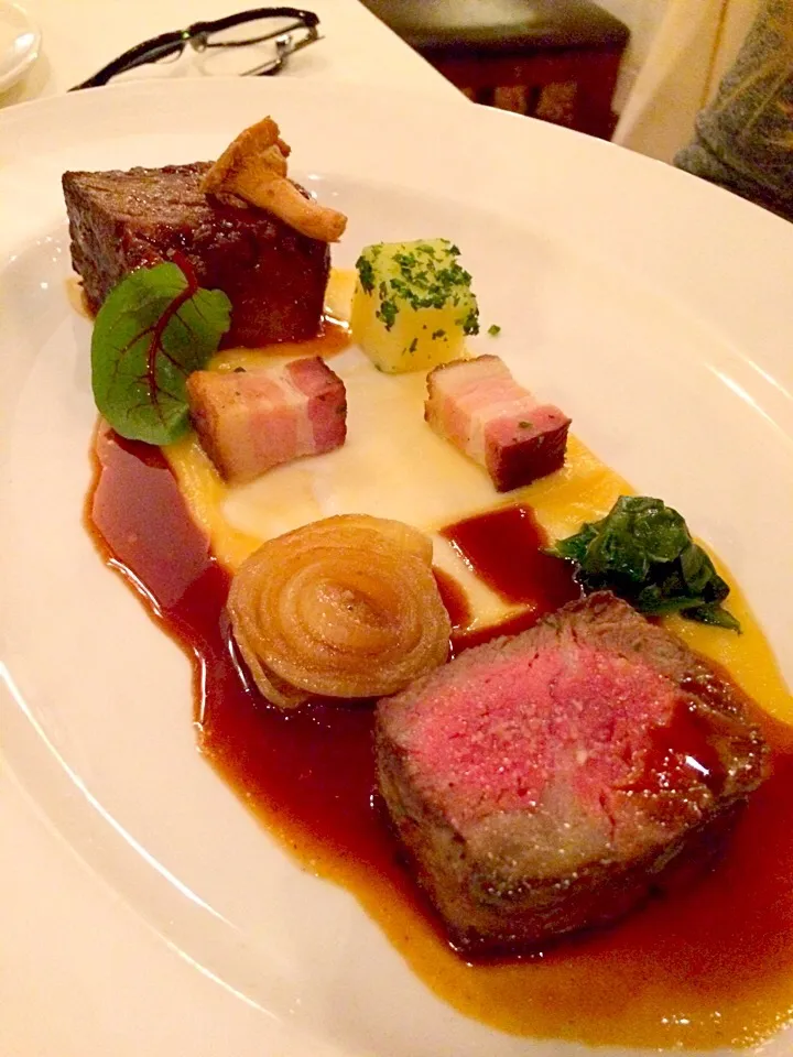 Sirloin w pork belly @ CIA 2/19/16|Morcone Girlsさん