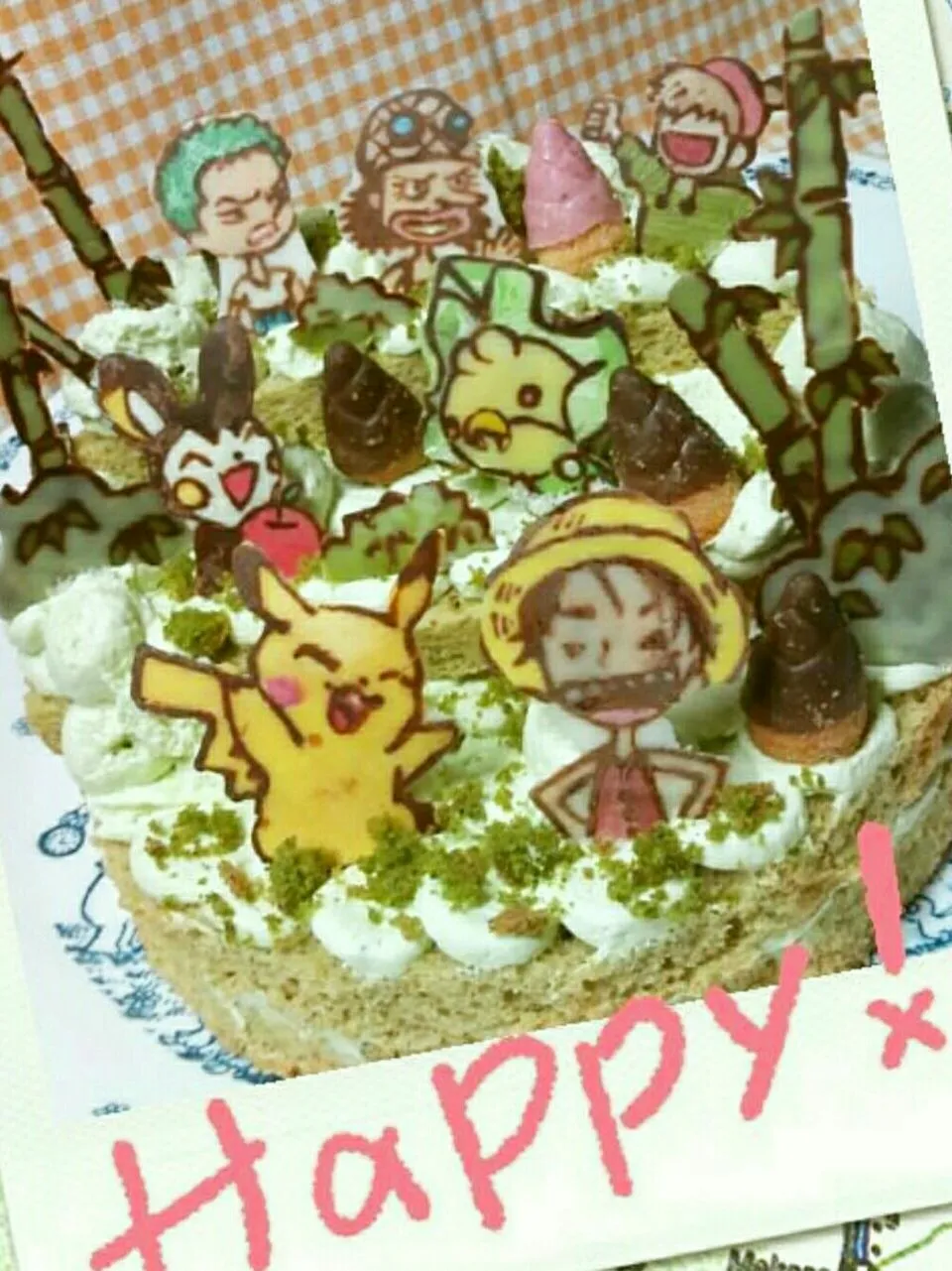 ポケモン＆ワンピース
タケノコ掘りケーキ|幸せまちこさん