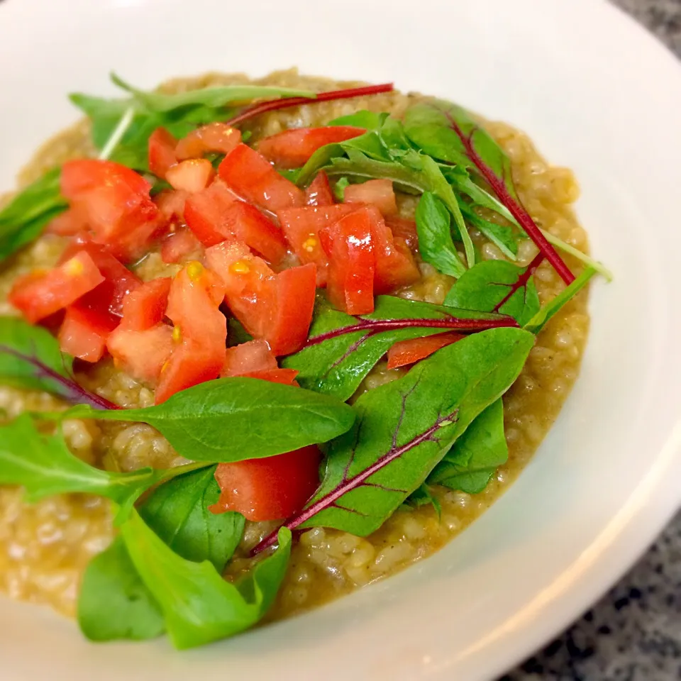 veganおじや
ラーメンのスープの残りで。|makiko_aさん