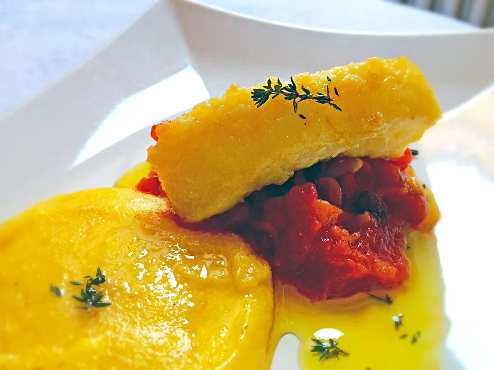 Cod fish roman style & polenta|laura giardinaさん