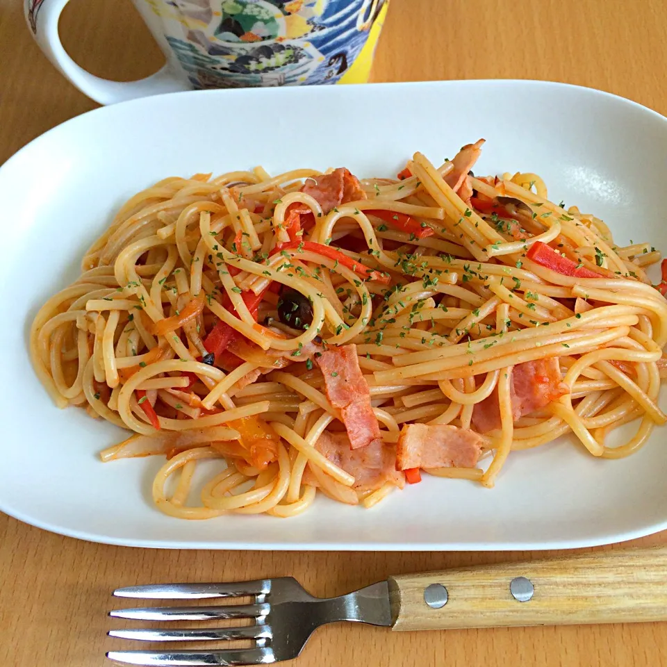 スパゲッティナポリタン|ふーふばーだーさん