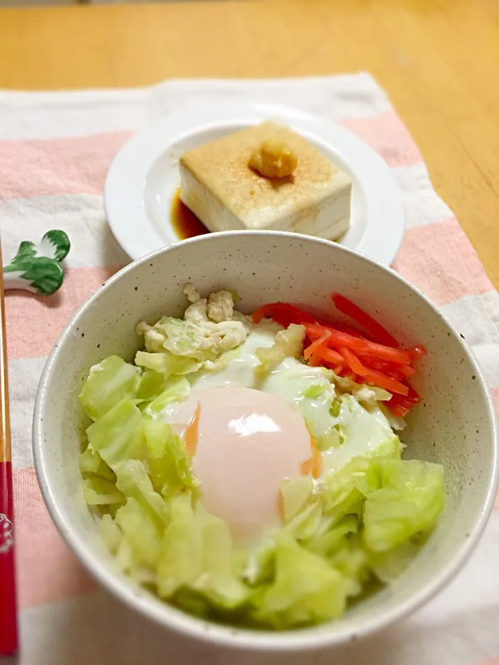 キャベツの巣篭もり風丼|林とびぃさん