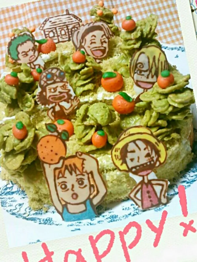 ONE PIECE
ナミの実家でみかん狩り
抹茶ラテケーキ|幸せまちこさん