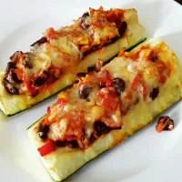 Mexican Zucchini Boat #vegatarian|Erin Jonesさん