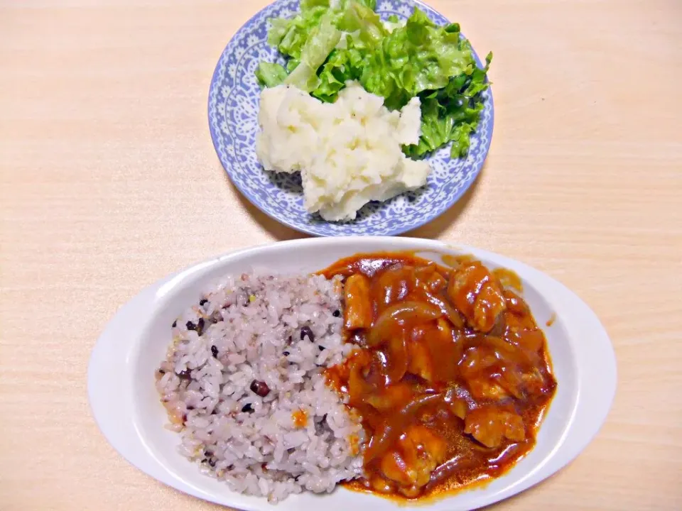 １月９日 鶏肉の洋服煮込み ポテトサラダ|いもこ。さん