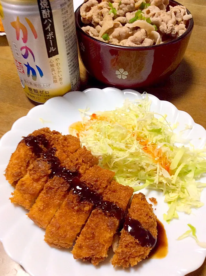 トンカツ定食💖🍺|Norio Fukudaさん