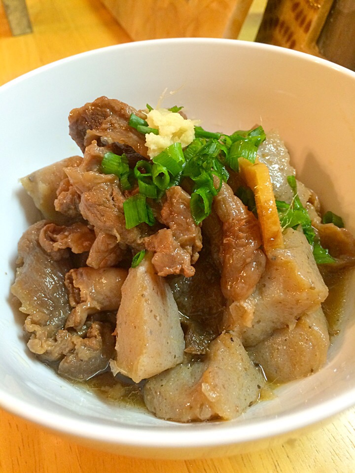 ちょっと奮発した牛スジで💗煮込んだぁ。やっぱり美味しかった😁