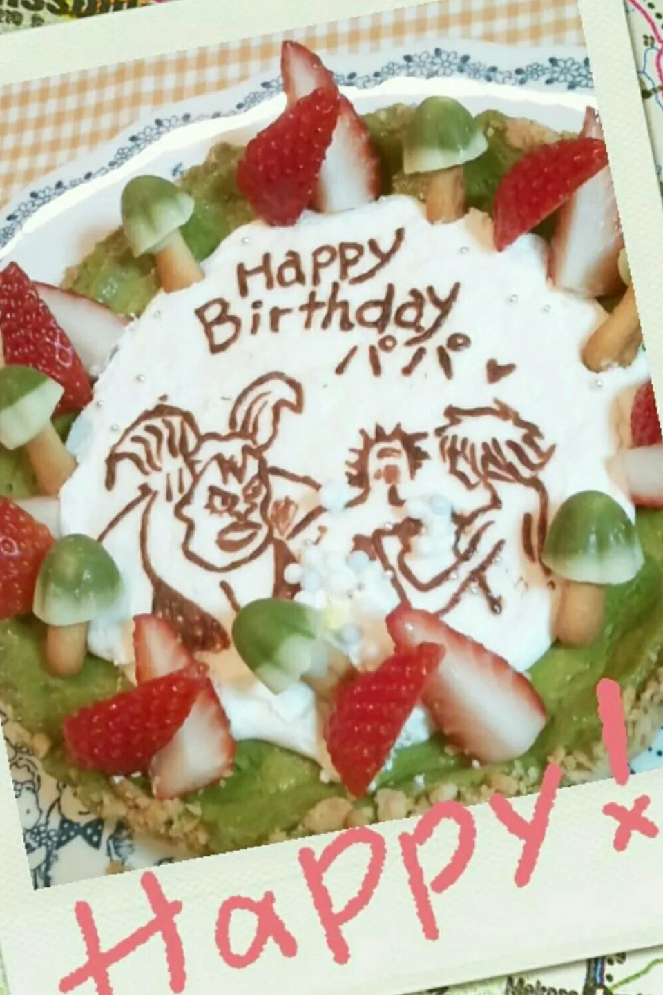 Snapdishの料理写真:ONE PIECE 女ヶ島でのルフィ
ミルキークリーム＆ほろ苦抹茶ベイクドチーズケーキ|幸せまちこさん