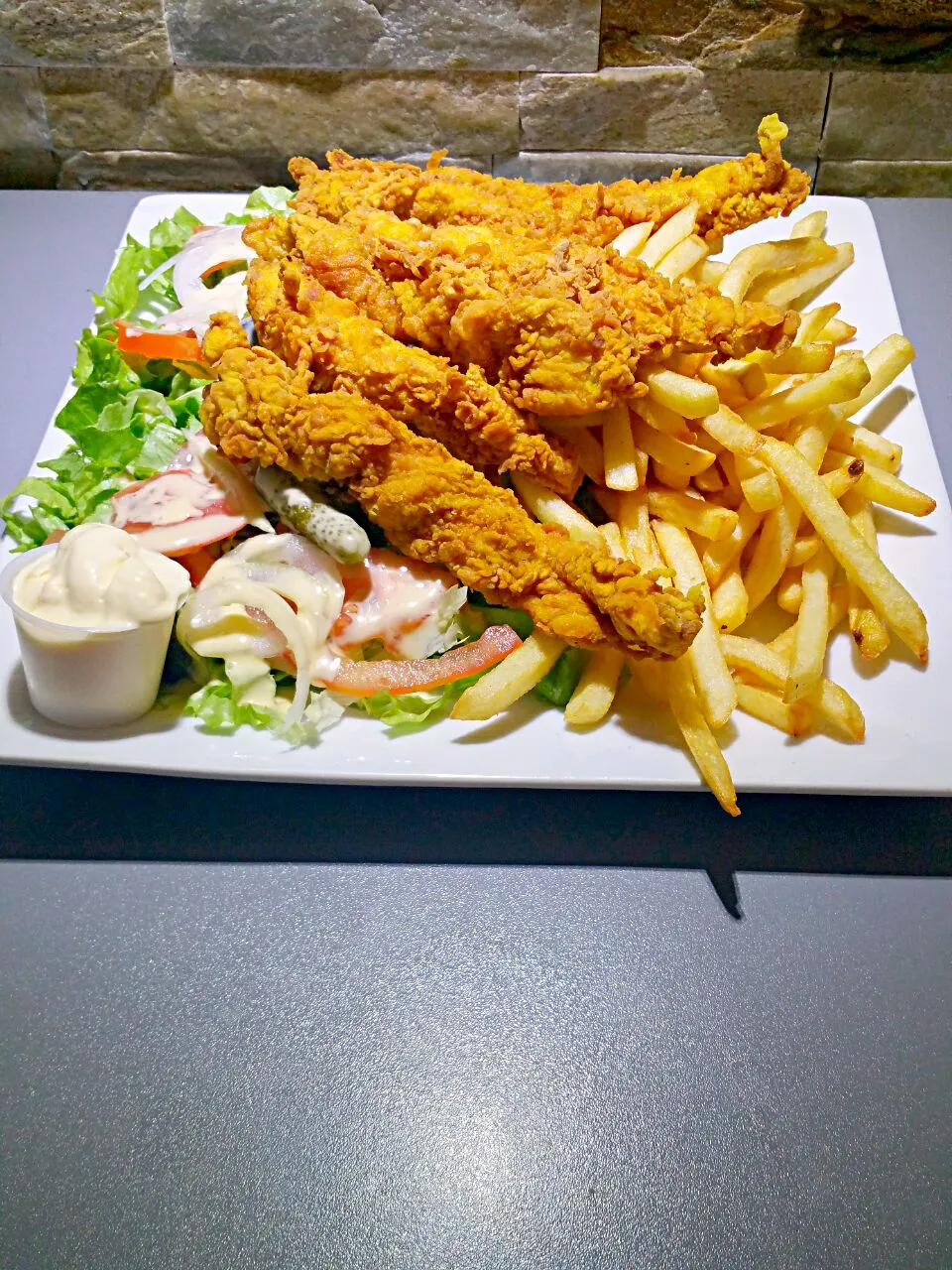 Deep fried chicken with fries|Cherryさん