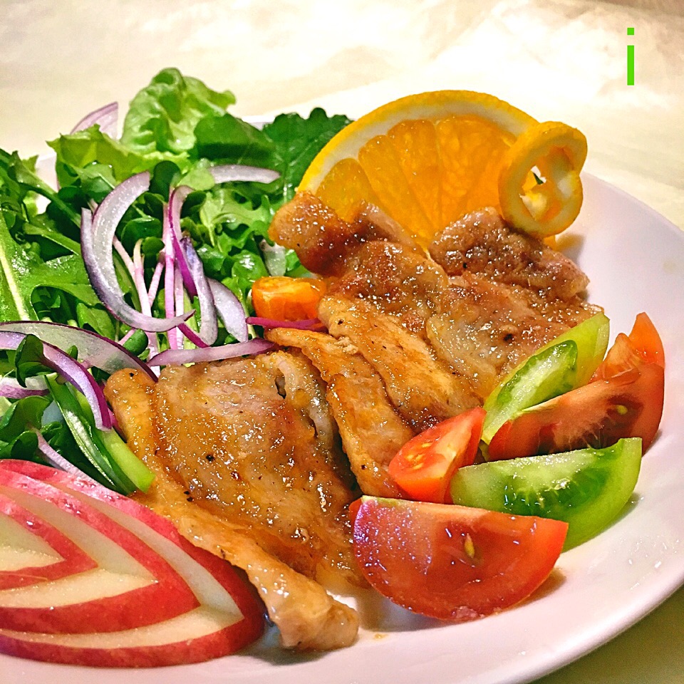 フルーティーな豚肉の生姜焼き 【Fruity pork ginger】