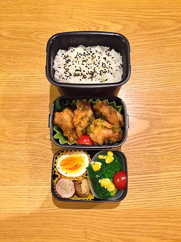 Snapdishの料理写真:鶏イソ天＊弁当♪|hiromiさん