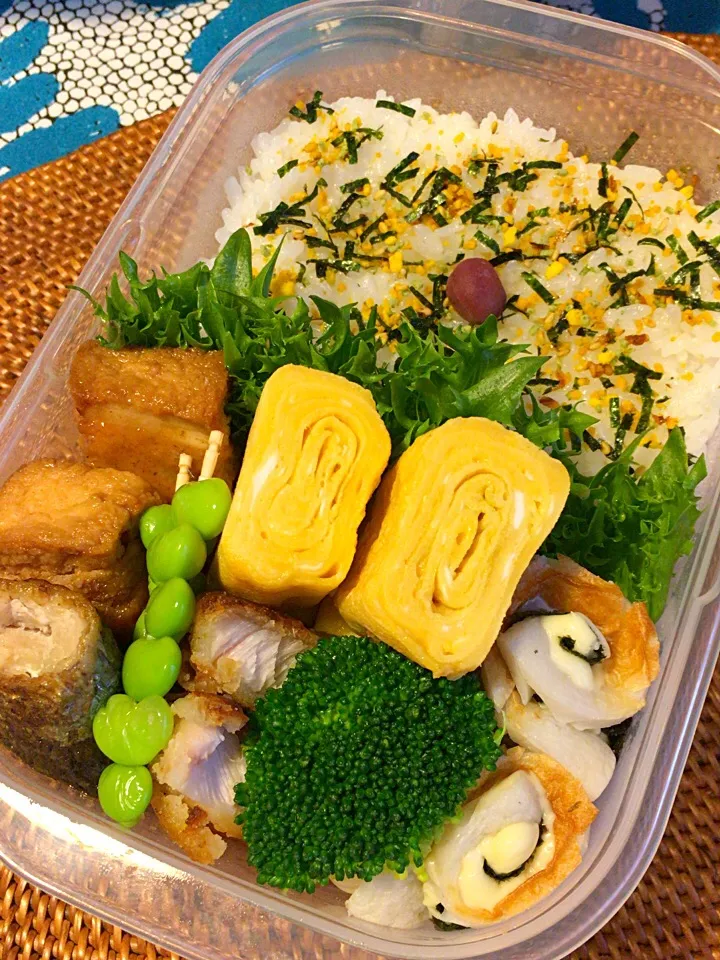 厚揚げの肉巻き（全体的に茶色い）弁当|10HIROさん