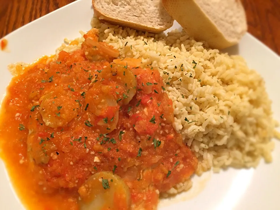 Spanish chicken and potatoes with saffron rice|TJ McAfoosさん