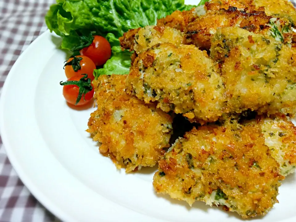 鶏むね肉の
　青海苔パン粉焼き*|ことり*さん