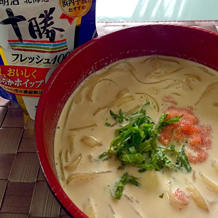 2016/02/23 クリーム明太子うどん(*´∀`*)|愛華さん