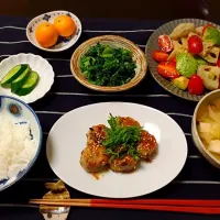 Snapdishの料理写真:なすの甘味噌肉団子