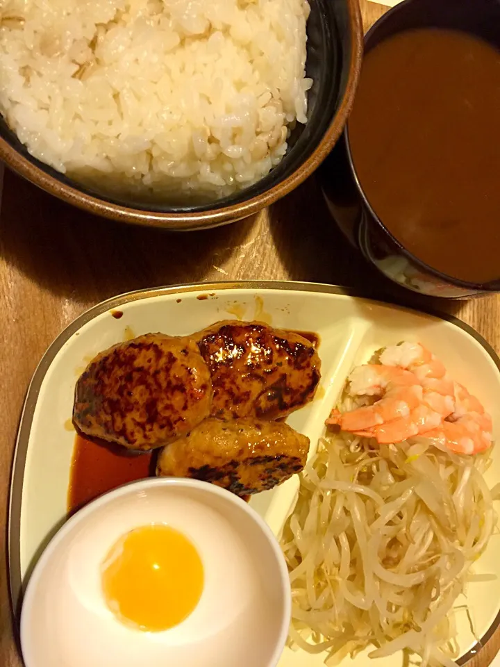 月見つくね定食(◍•ڡ•◍)❤|いつみさん