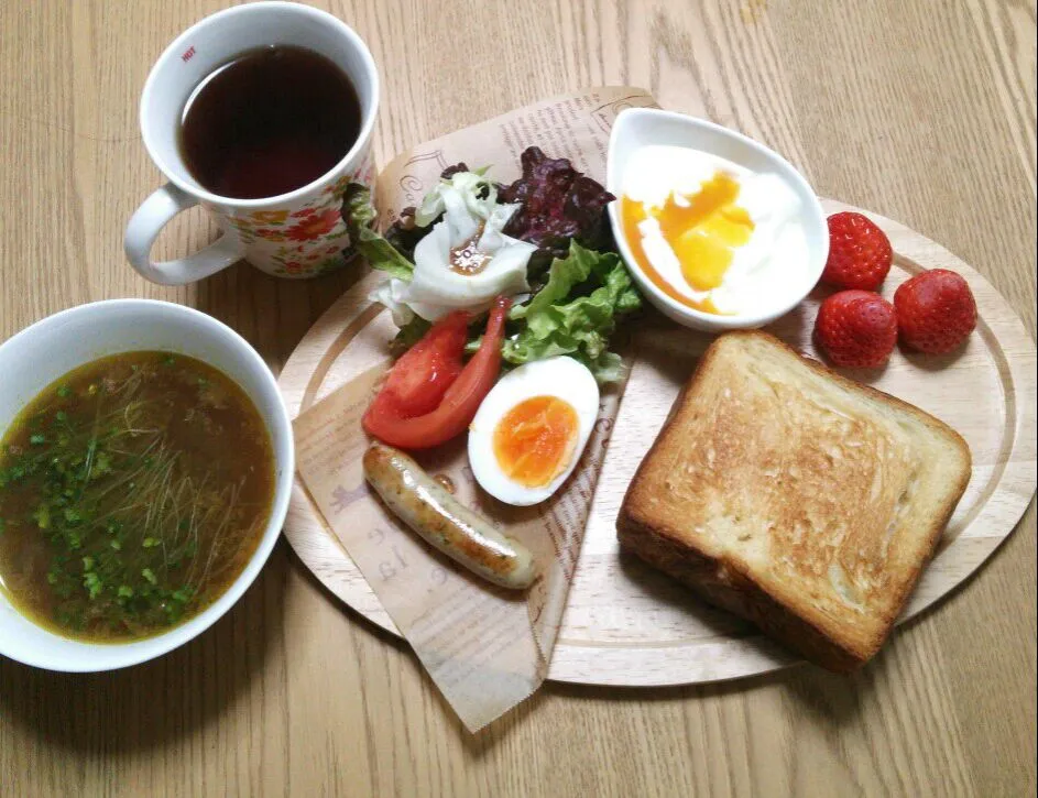 Snapdishの料理写真:『デニッシュパンで朝ごはん』|seri-chanさん