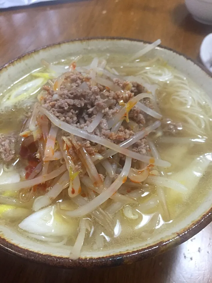 朝ごはん ラーメンみたいな素麺|さんだーさん