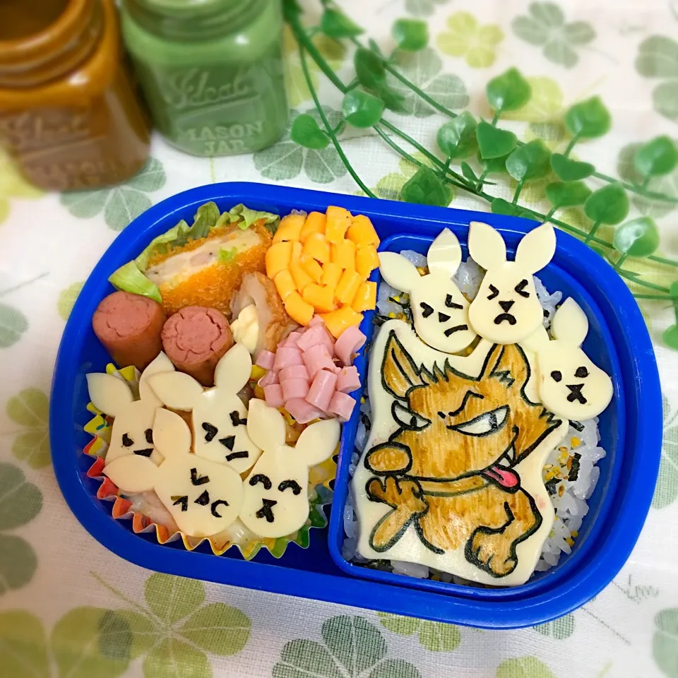 Snapdishの料理写真:狼と7匹の子ヤギ弁当|ひぃちゃんさん