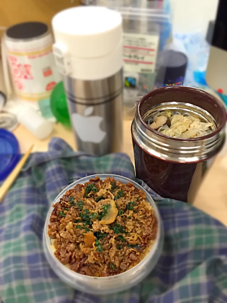 牛丼と春雨スープ|Lunchさん