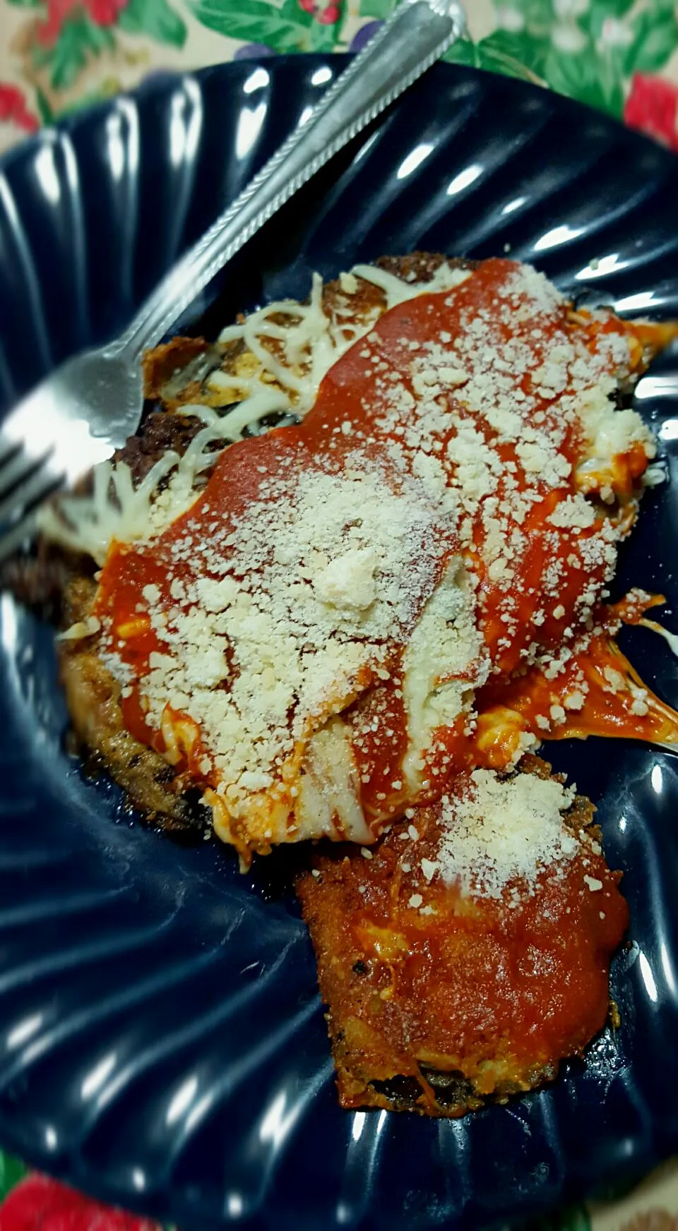 Eggplant Parmesan that Husband made us.|Thebluestbutterflyさん