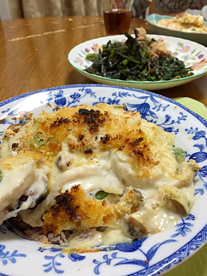 お夕飯 里芋のグラタン|さんだーさん