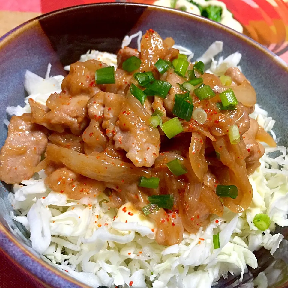 豚コマの味噌炒め丼|カウンター嬢さん