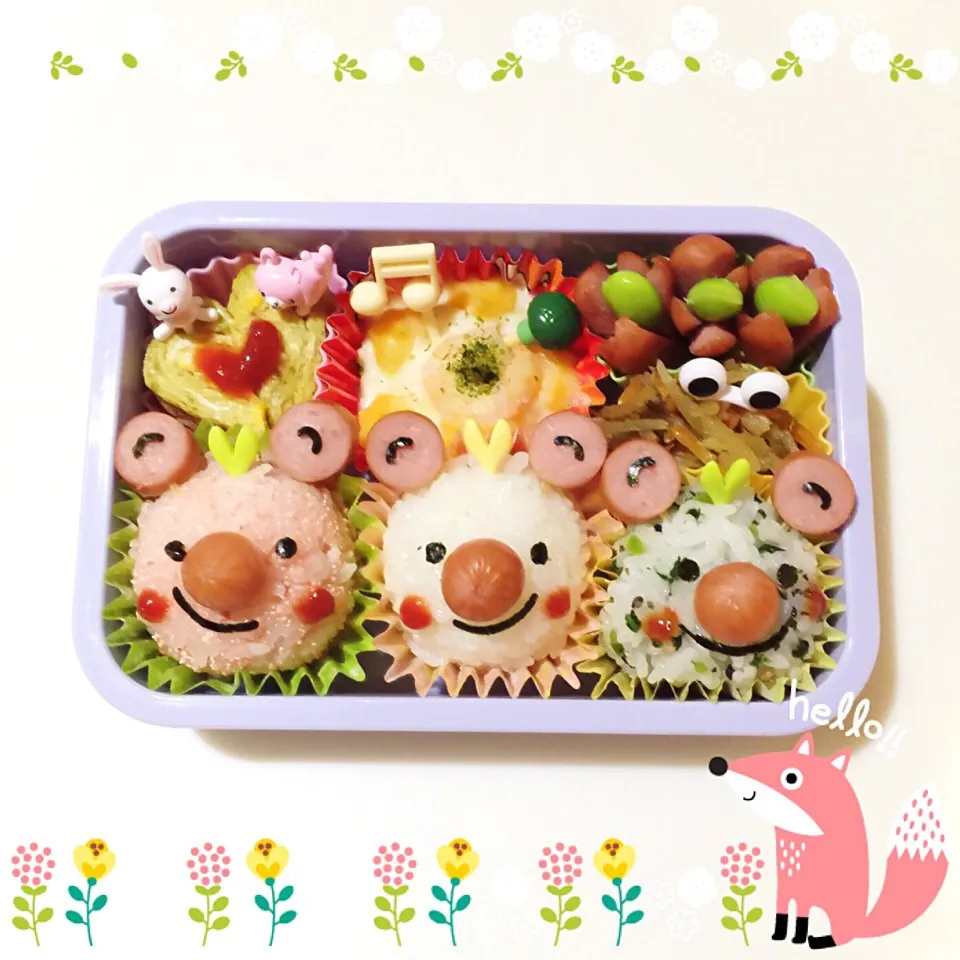 Snapdishの料理写真:2/25❤︎娘のくまさん弁当❤︎|Makinsさん