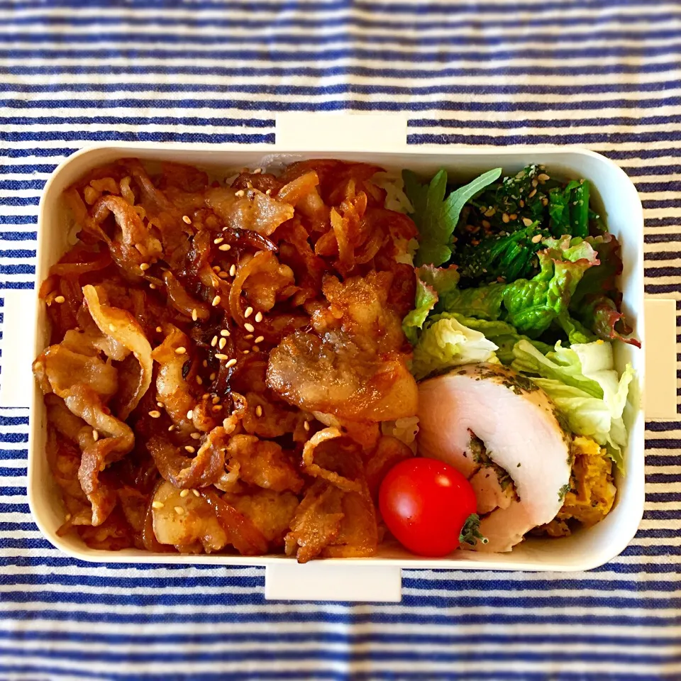 今日の旦那さまお弁当(◍•ᴗ•◍)
生姜焼きおべん〜|あさこさん