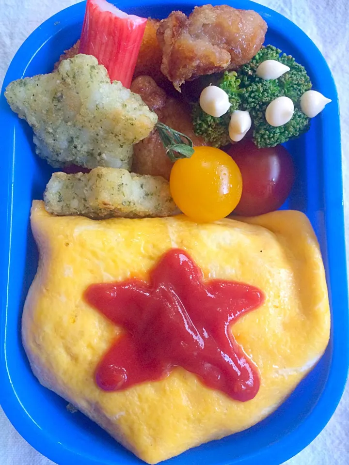 Lunch box☆omelet w/a filling of pilaf⭐️ｵﾑﾗｲｽ弁当|🌈Ami🍻さん