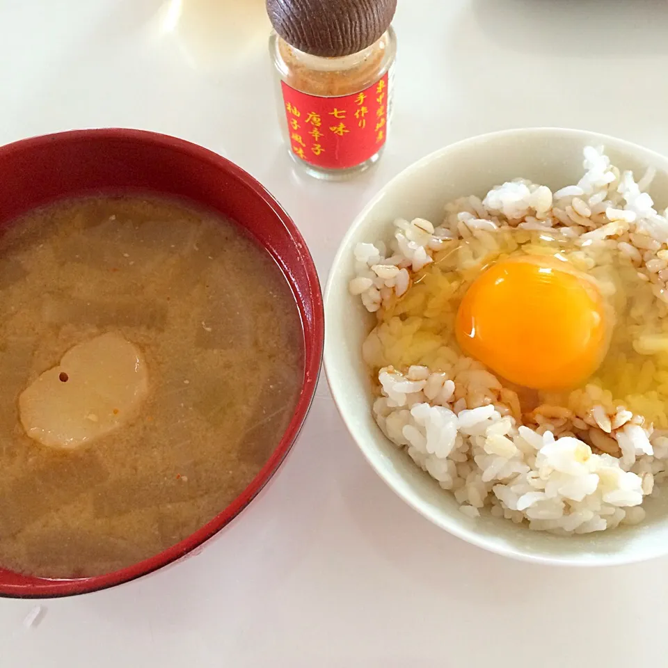 安定のTKGで朝ご飯♡2016/02/25|ちび太さん