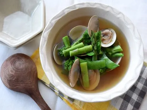 春野菜とはまぐりのスープ|ヤマサ醤油公式アカウントさん