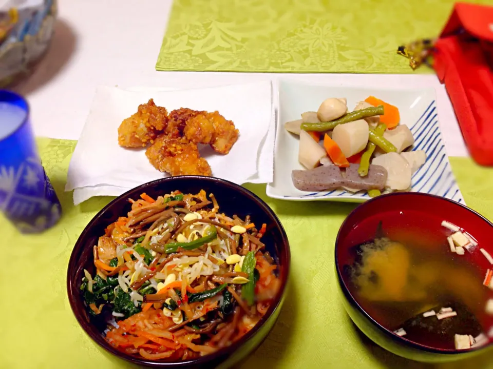 あまに豚を使ったナムル丼|ハッピーの助さん