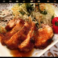 Snapdishの料理写真:ひかりママさんの料理 たっぷり野菜と食べる胸肉の唐揚げ♥