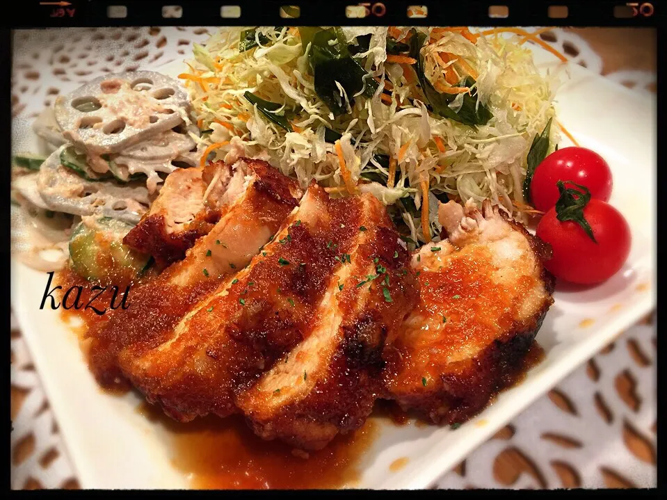 ひかりママさんの料理 たっぷり野菜と食べる胸肉の唐揚げ♥|kazu★さん