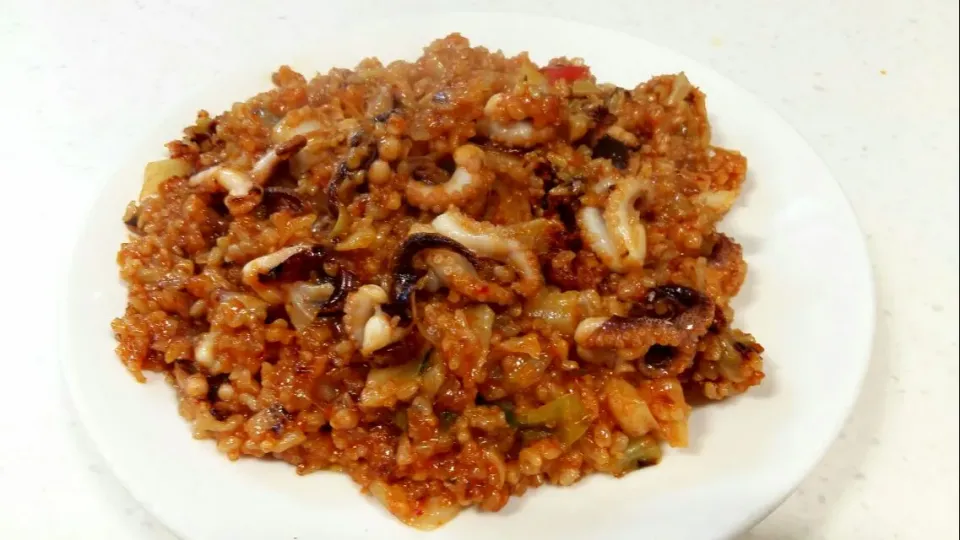 octopus fried rice|steven z.y.さん