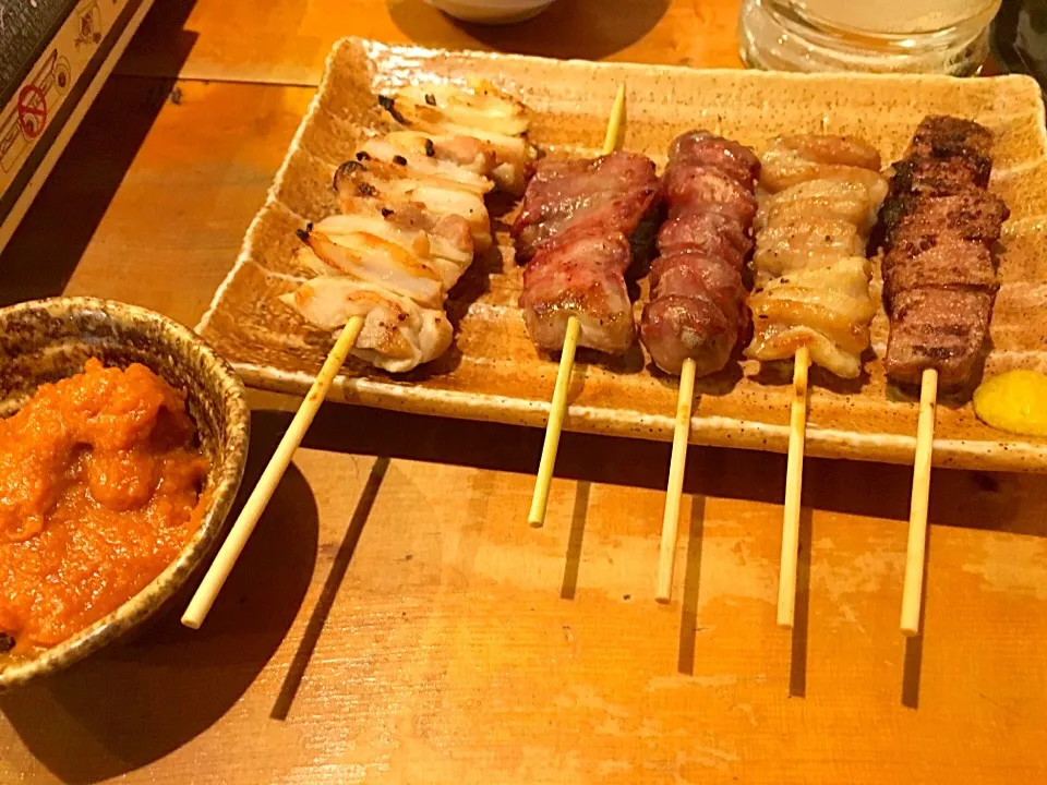 Snapdishの料理写真:焼き鳥盛り合わせ✩|yas’sさん