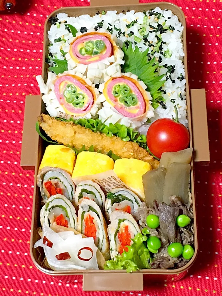 高校生男子のがっつり弁当.ﾟ٩(๑⃙⃘˙ᵕ˙๑⃙⃘)۶:.｡|おざMAMAさん