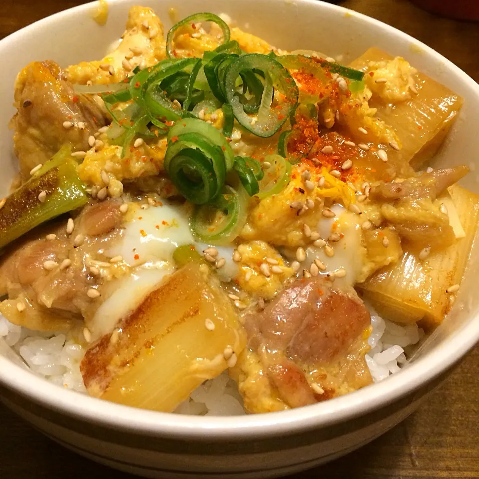 ★徳之島トトロンヌさんのねぎ塩の親子丼〜💕|ゆうみん（4人の母ちゃん）さん