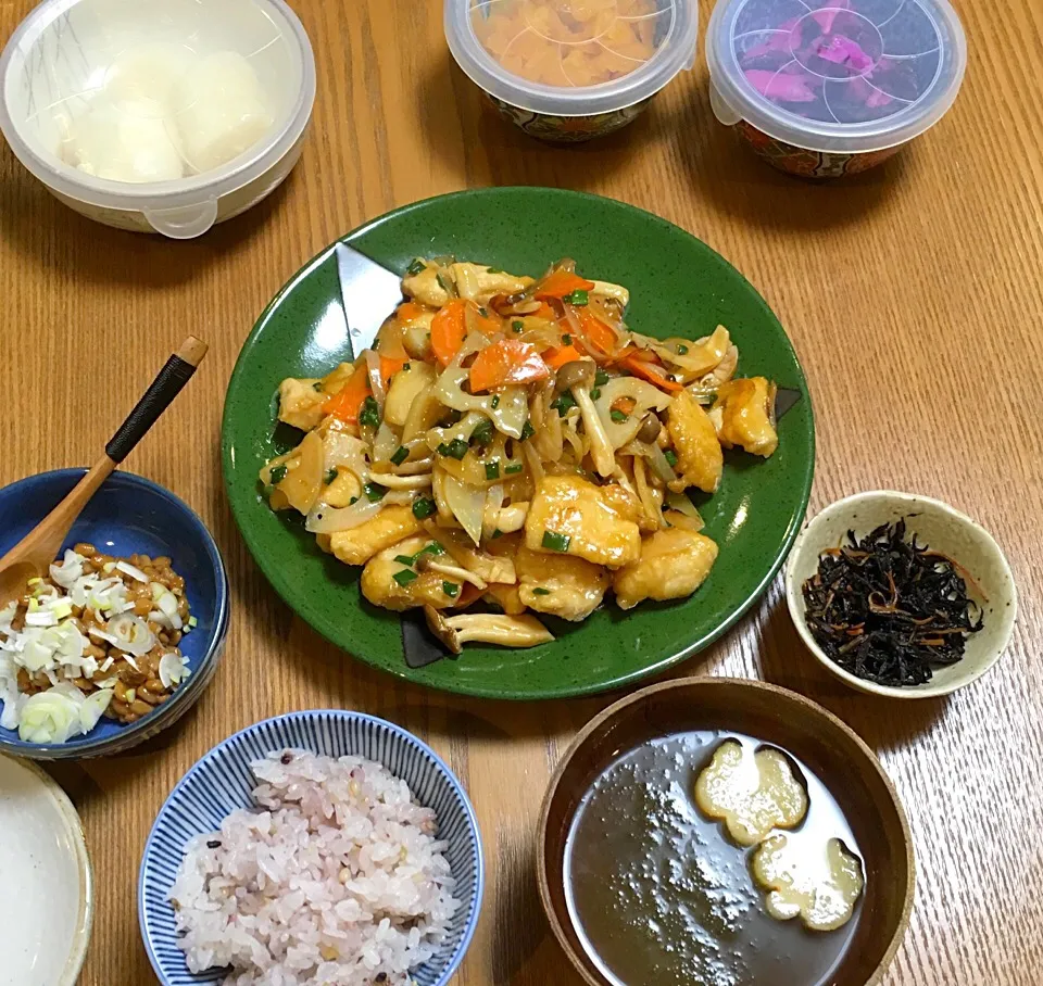 鶏胸肉と根菜の甘酢煮|かなさん